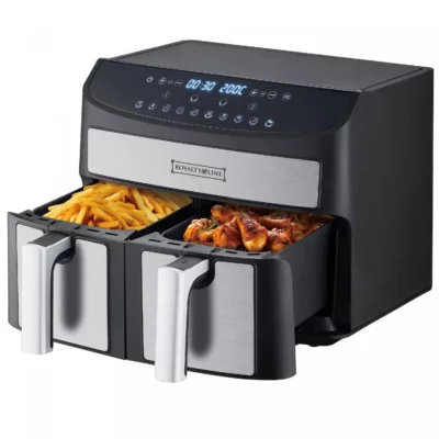 Royalty Line RL-AF5409: Friteuză cu aer cu coș dublu – 2000W